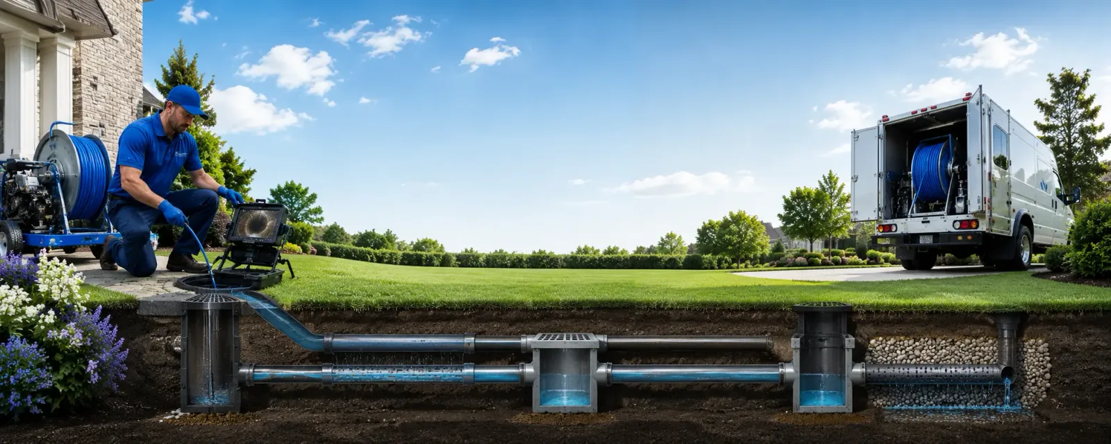 Outdoor drain cleaning information for Mikado, MI